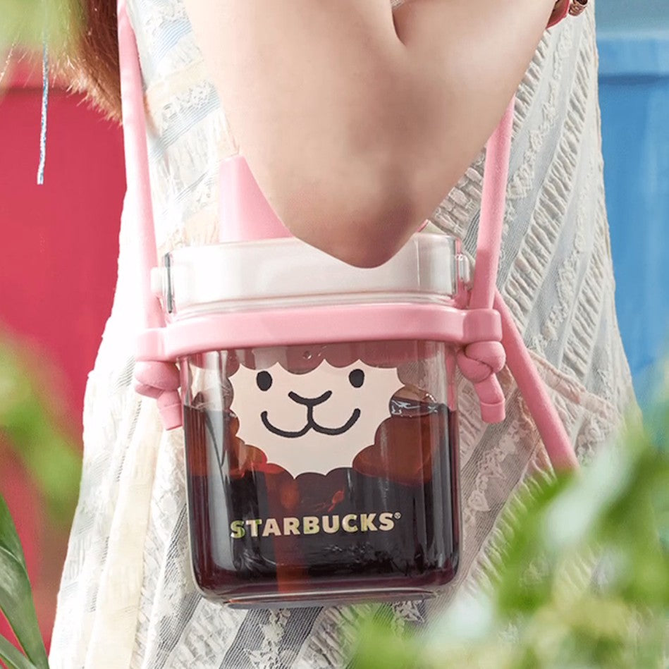 Starbucks China 2024 online Alpaca series pink plastic cup 740ml