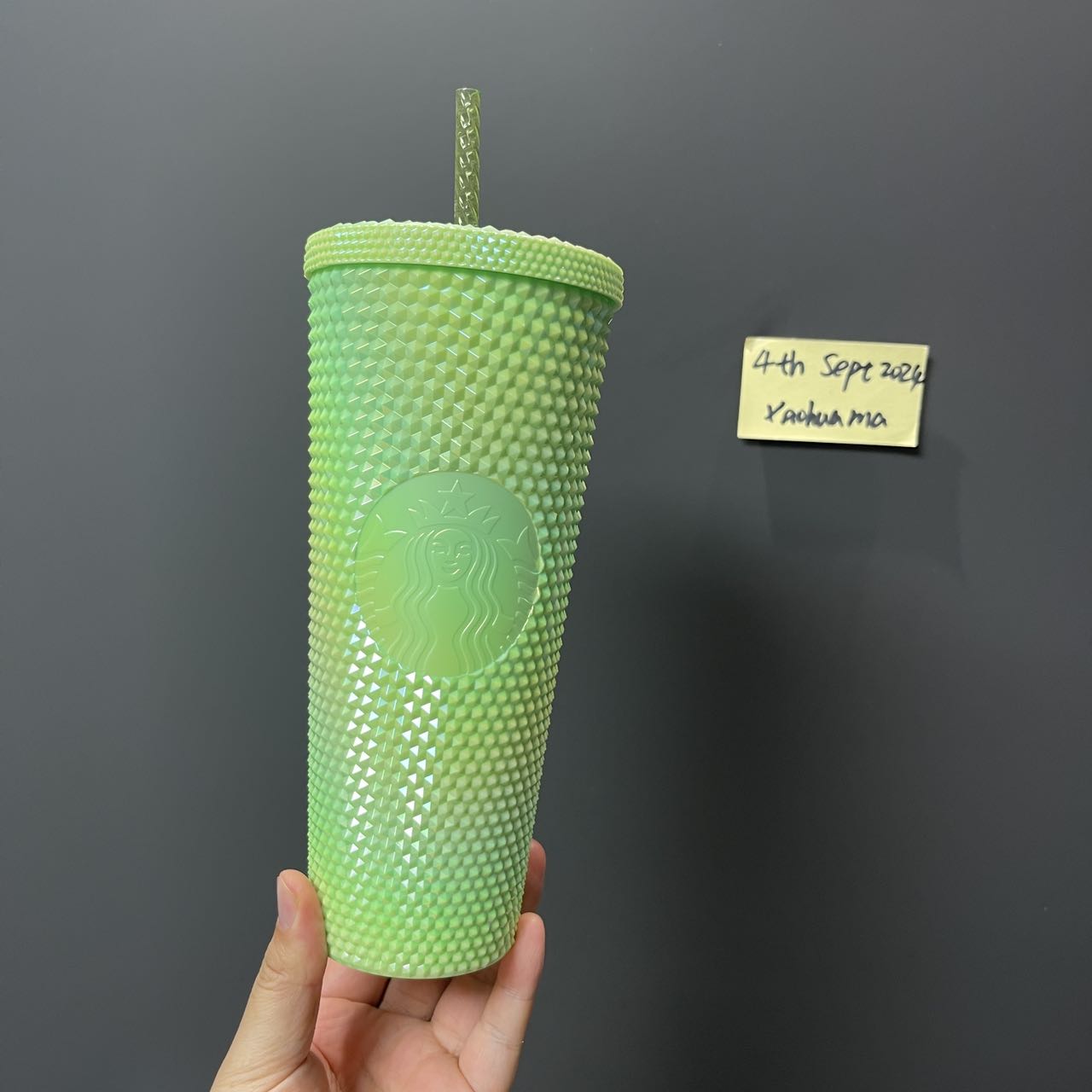 damaged Starbucks Philippines studded straw cup