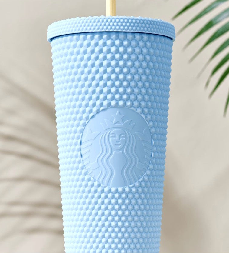 Starbucks China 2024 online Alpaca series blue studded straw cup 24oz