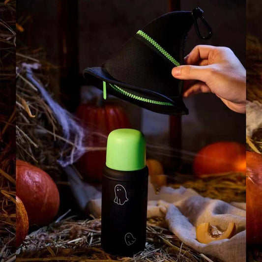 Starbucks China 2024 Halloween Green Ghost series Stainless steel travel cup 355ml coming with hat