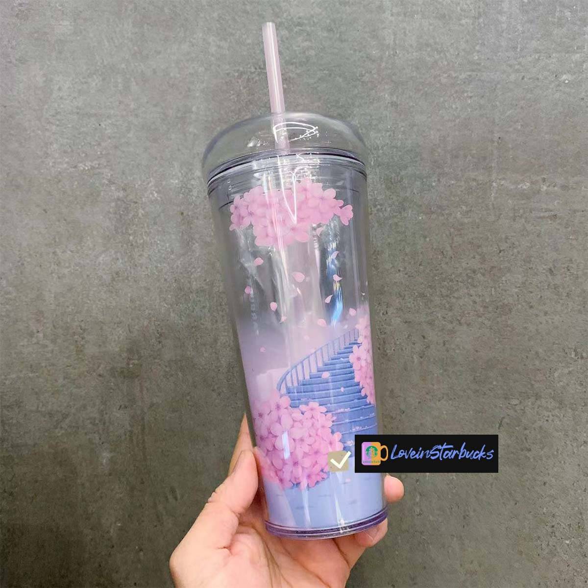 Starbucks Hong Kong and Macao 2024 Sakura series graden straw cup 473ml