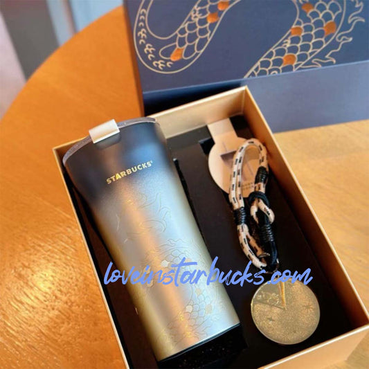 Starbucks China 2024 Dragon new year STTOKE Stainless steel desktop cup gift box 470ml