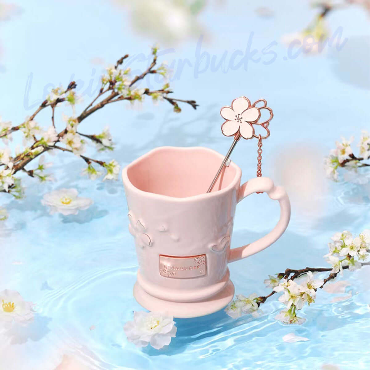 Starbucks China 2024 Sakura online mug 410ml and stir stick without gift box