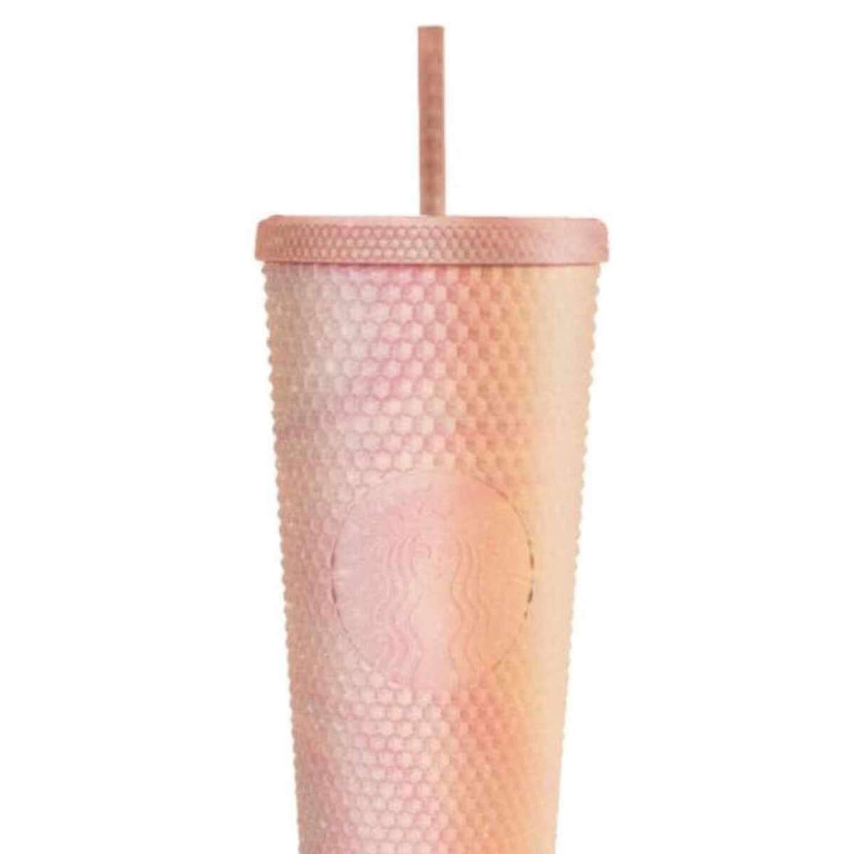 Starbucks Philippines 2024 peach blossom studded straw Cold Cup 24oz