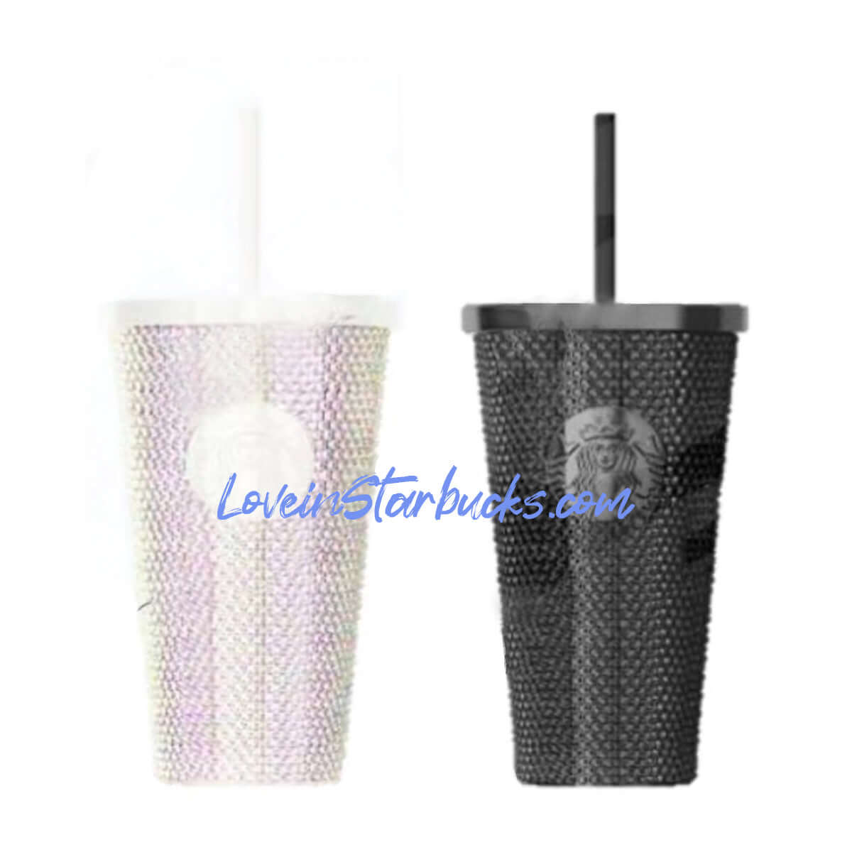 Starbucks China 2024 white and black rhinestones cup 16oz