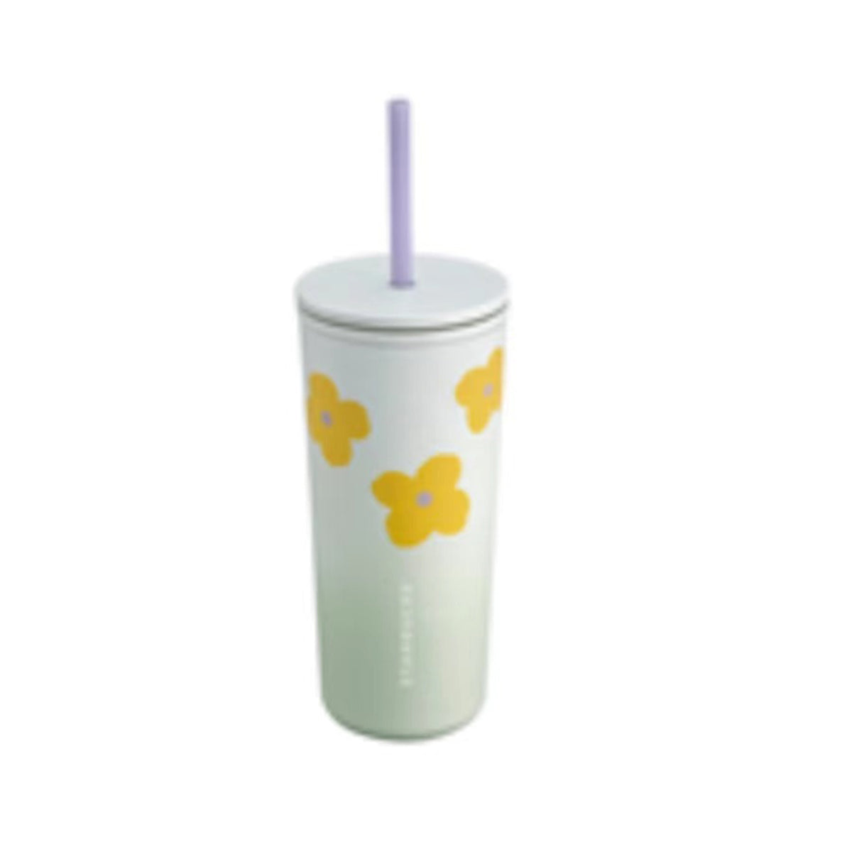 Starbucks Taiwan 2023 Yellow Flowering Grass Series Straw Stainless Steel TOGO cold water Cup 355ml