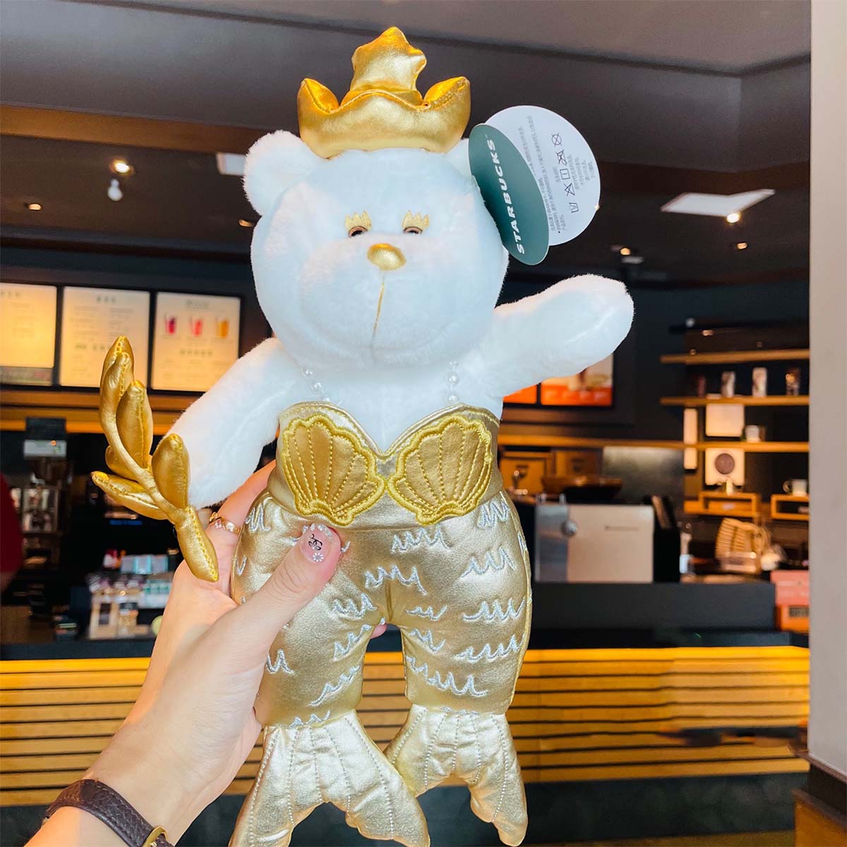 Starbucks 50th Anniversary Two-Tailed Mermaid Bearista doll