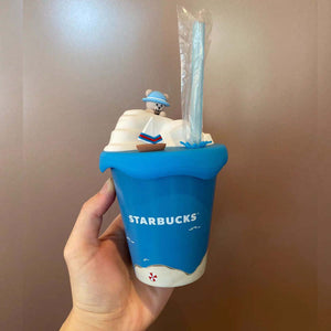 Starbucks China 2024 summer seaside stores bear straw mug 240ml