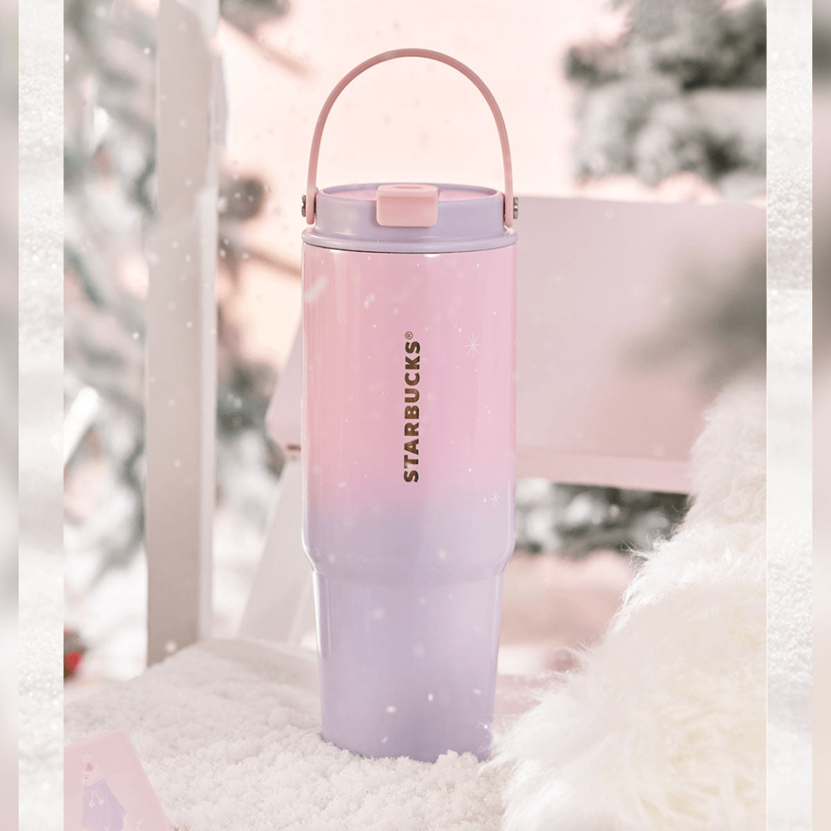 Starbucks China 2023 Christmas cute pet series purple or pink triangul