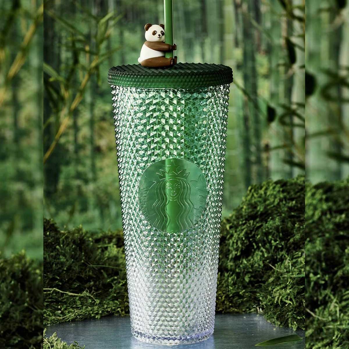 pre-order Starbucks China Traveling Panda series studded straw cup 24oz