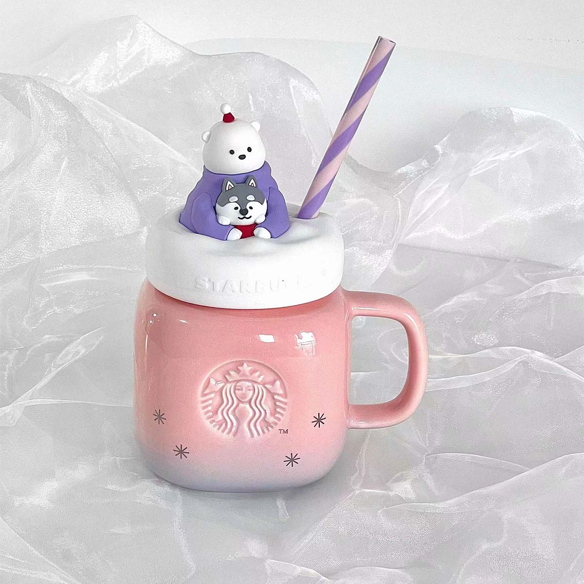 Starbucks China 2023 Christmas cute pet series mason mug 400ml