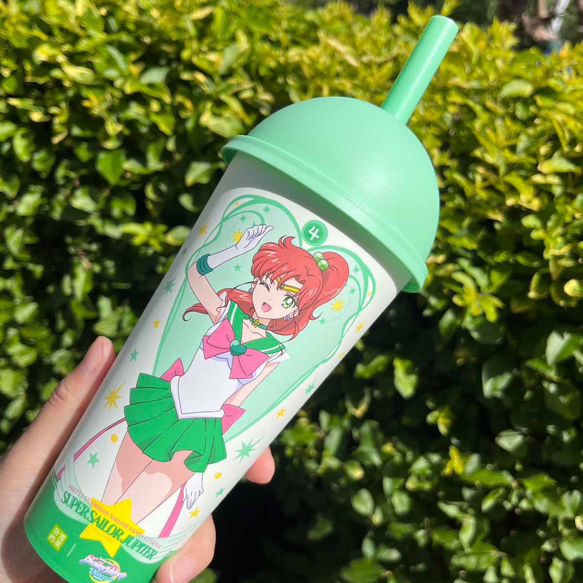 Nayuki Sailor Moon series Green plastic straw cup