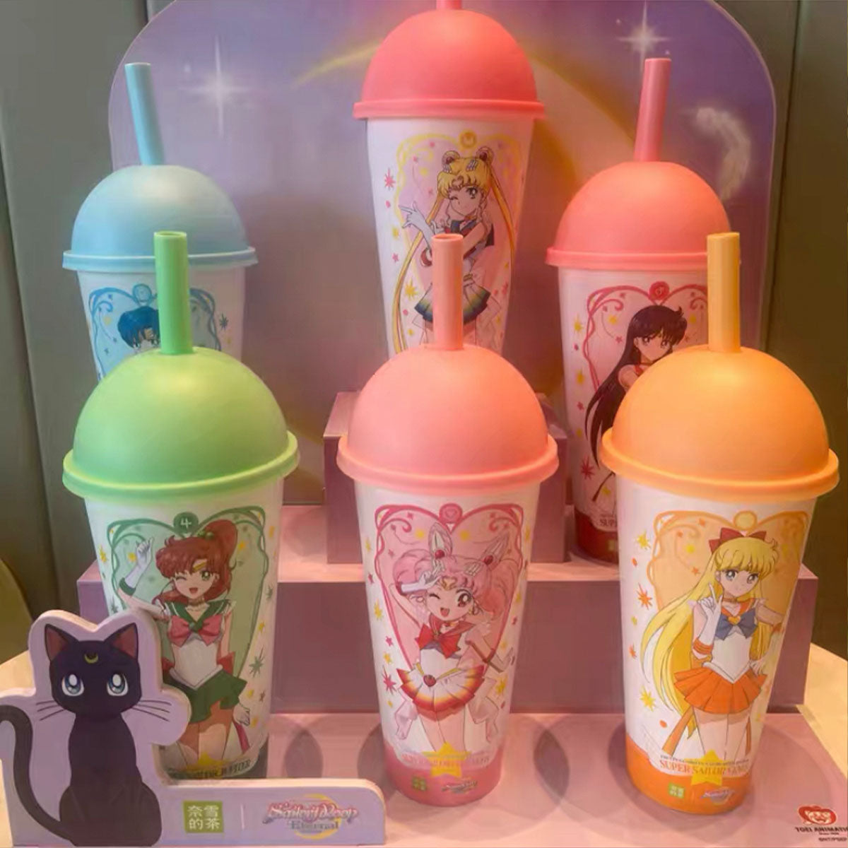 Nayuki Sailor Moon series  plastic straw 6PCS cups