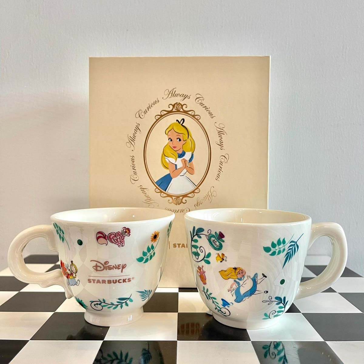 Starbucks Disney 2024 Alice series two mugs set giftbox 200ml & 260ml