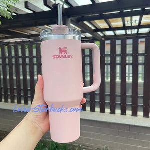 HOT on sale Stanley tumbler China dusk pink Stainless steel straw cup 40oz