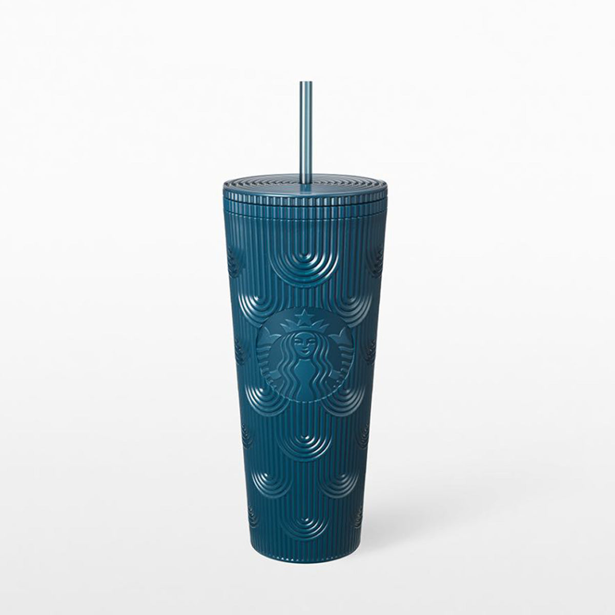 Starbucks Taiwan/Hong Kong 2023 dark blue scale/shell straw cold cup 24oz