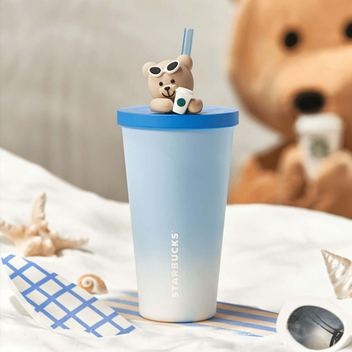 Starbucks China 2024 summer seaside online stainless steel cup 550ml