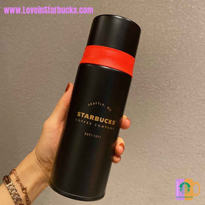 Starbucks tumblers  China 2020 Xmas Red and black Stainless steel insulated cup 370ml