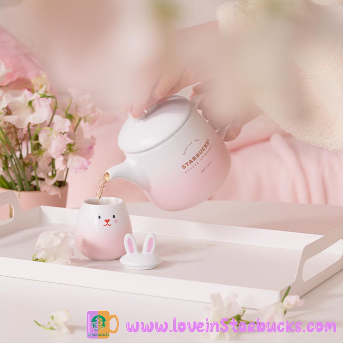 Starbucks China 2023 Spring Cute Rabbit teapot set