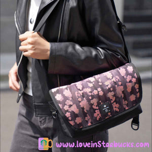 Starbucks Tumbler 2023 Reserve Artist Collection Limited Edition Cool Black and Pink Sakura messenger bag