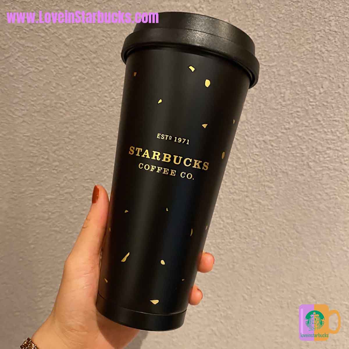 Starbucks tumblers China 2020 Xmas Black gold stainless steel accompanying cup