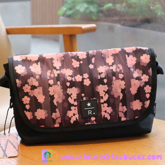 Starbucks Tumbler 2023 Reserve Artist Collection Limited Edition Cool Black and Pink Sakura messenger bag