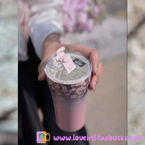 Starbucks Tumbler 2023 Reserve Artist Collection Limited Edition Cool Black and Pink Sakura SS cup