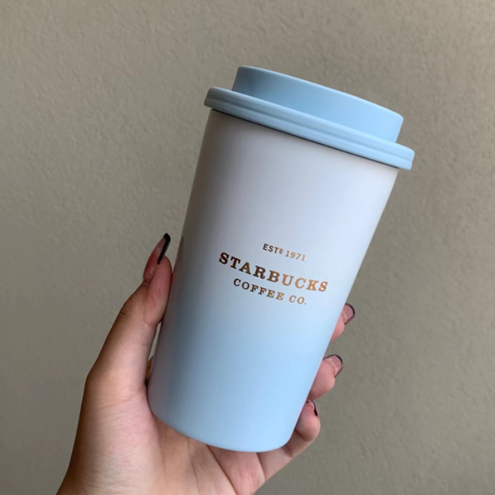 Starbucks  2022 blue carousel Thermos Travelling Cup 430ml