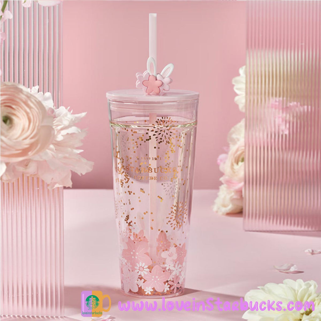 Starbucks China 2021 Pink Rose Gold Gradient Dome Straw Cup 24oz Tumbler  (Starbucks Pink Rose Gold Christmas 2021)