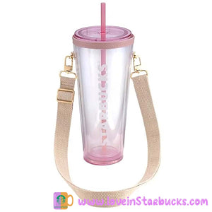 Starbucks Asia 2023 Sakura series - straw cold cup 24oz venti tumbler with strap