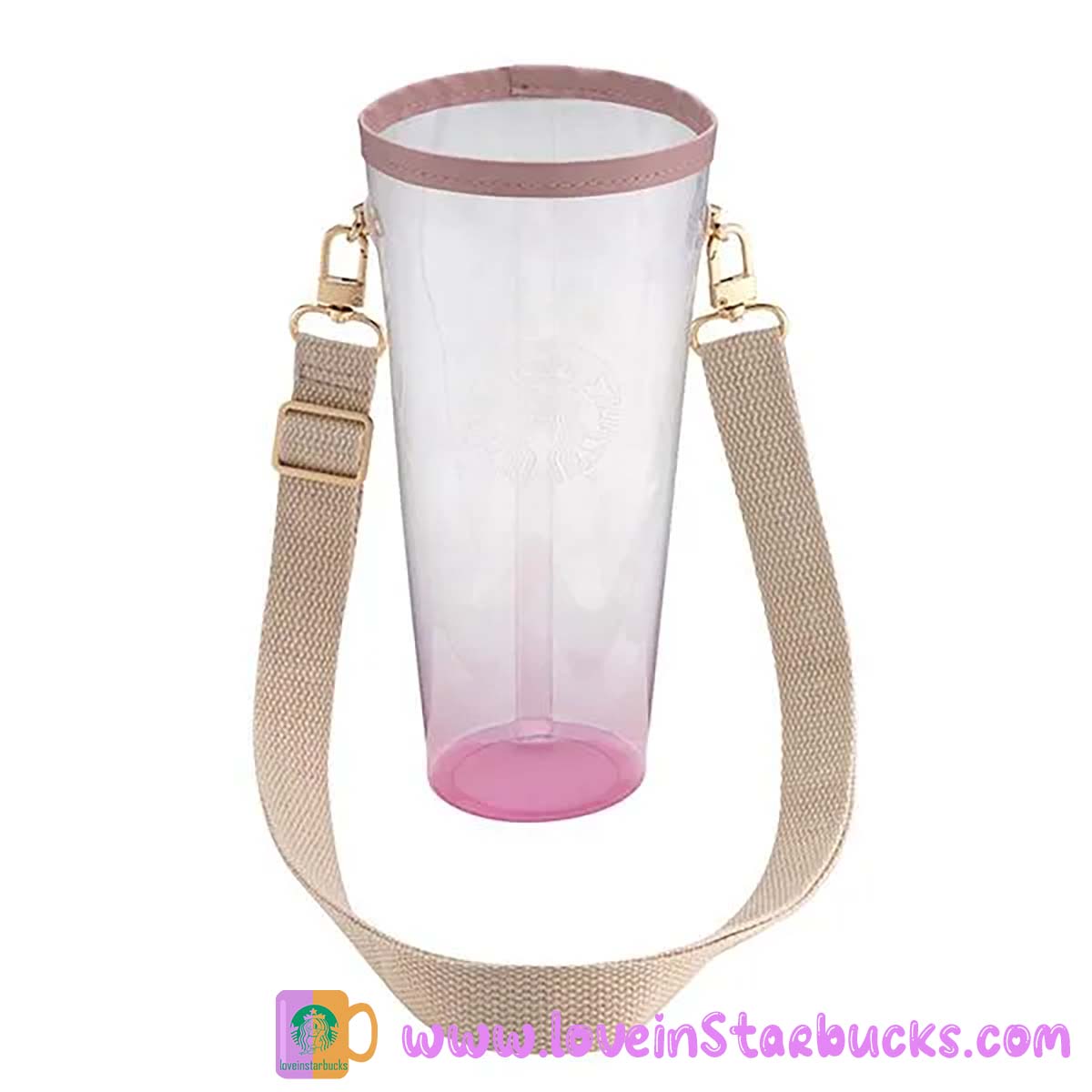 Starbucks Asia 2023 Sakura series - straw cold cup 24oz venti tumbler with strap