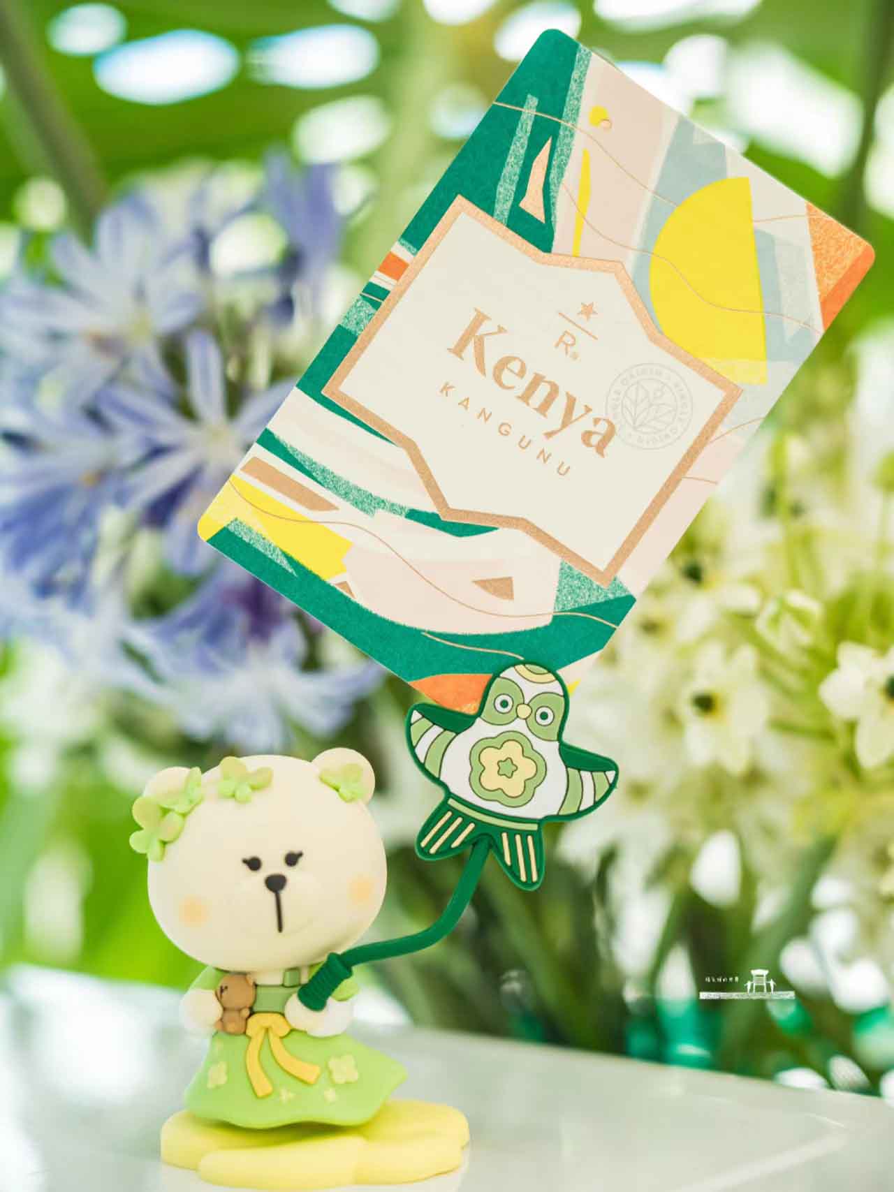 Starbucks China 2023 Spring flower-  Kite ,fisherman ,Sakura bear ornament bear doll