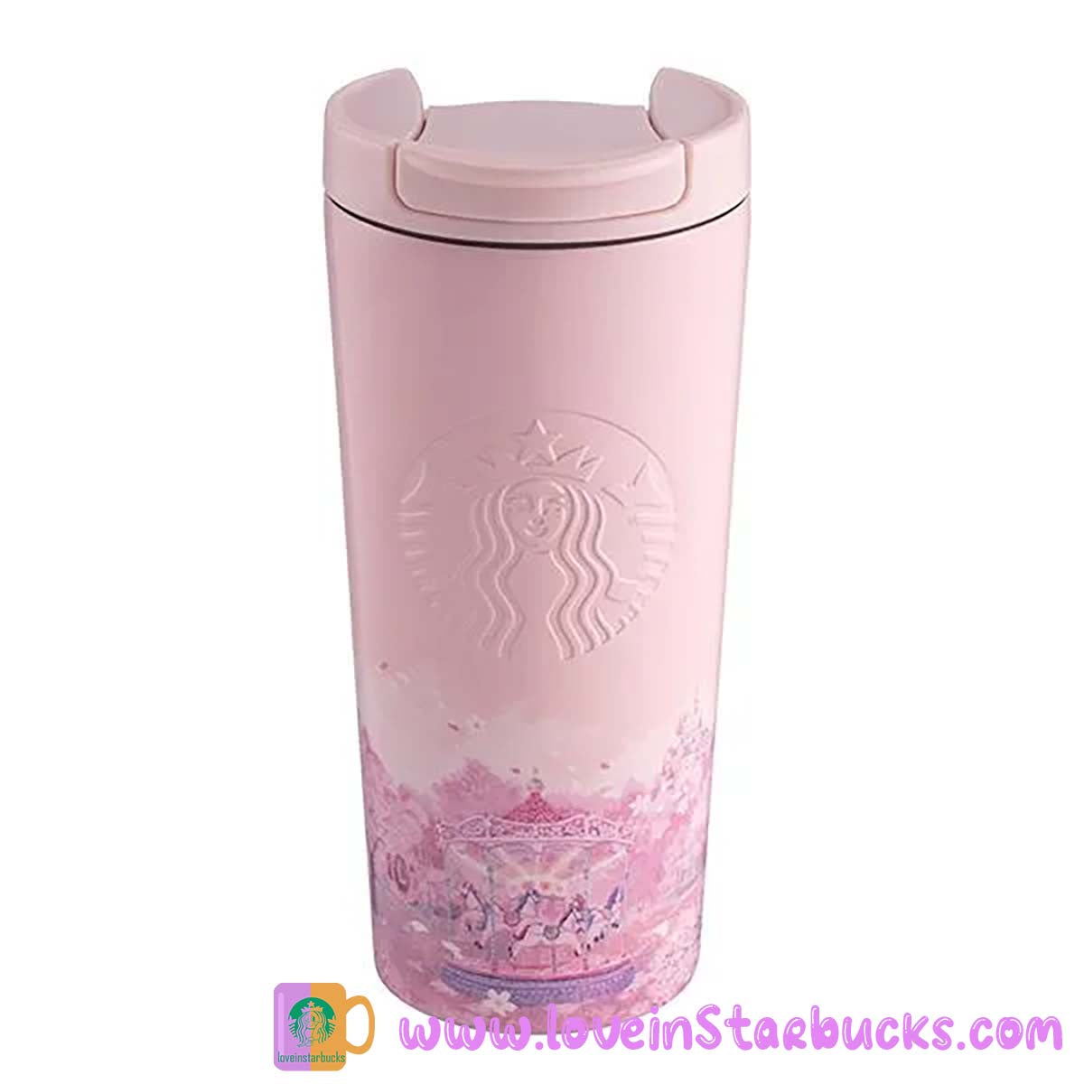 Starbucks Asia 2023 Sakura series - Cherry blossoms CAROUSEL cup 12oz