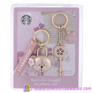 Starbucks Asia 2023 Sakura series - Cherry blossoms BEARISTA keychain set