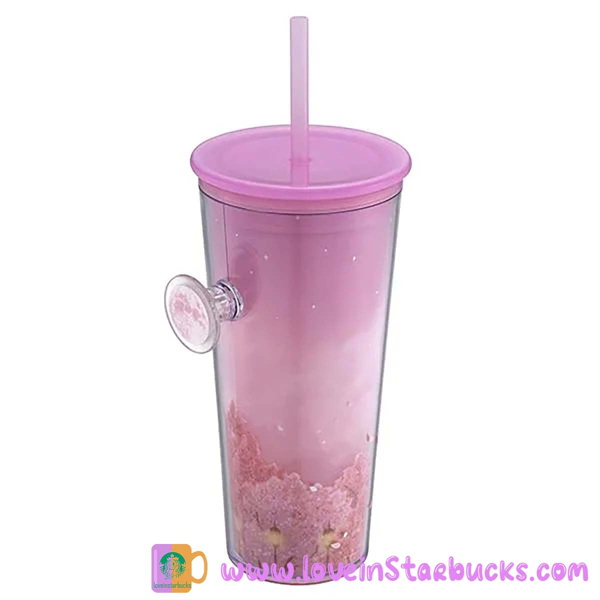 Starbucks Asia 2023 Sakura series - Cherry blossoms cold cup 16oz finger buckle tumbler