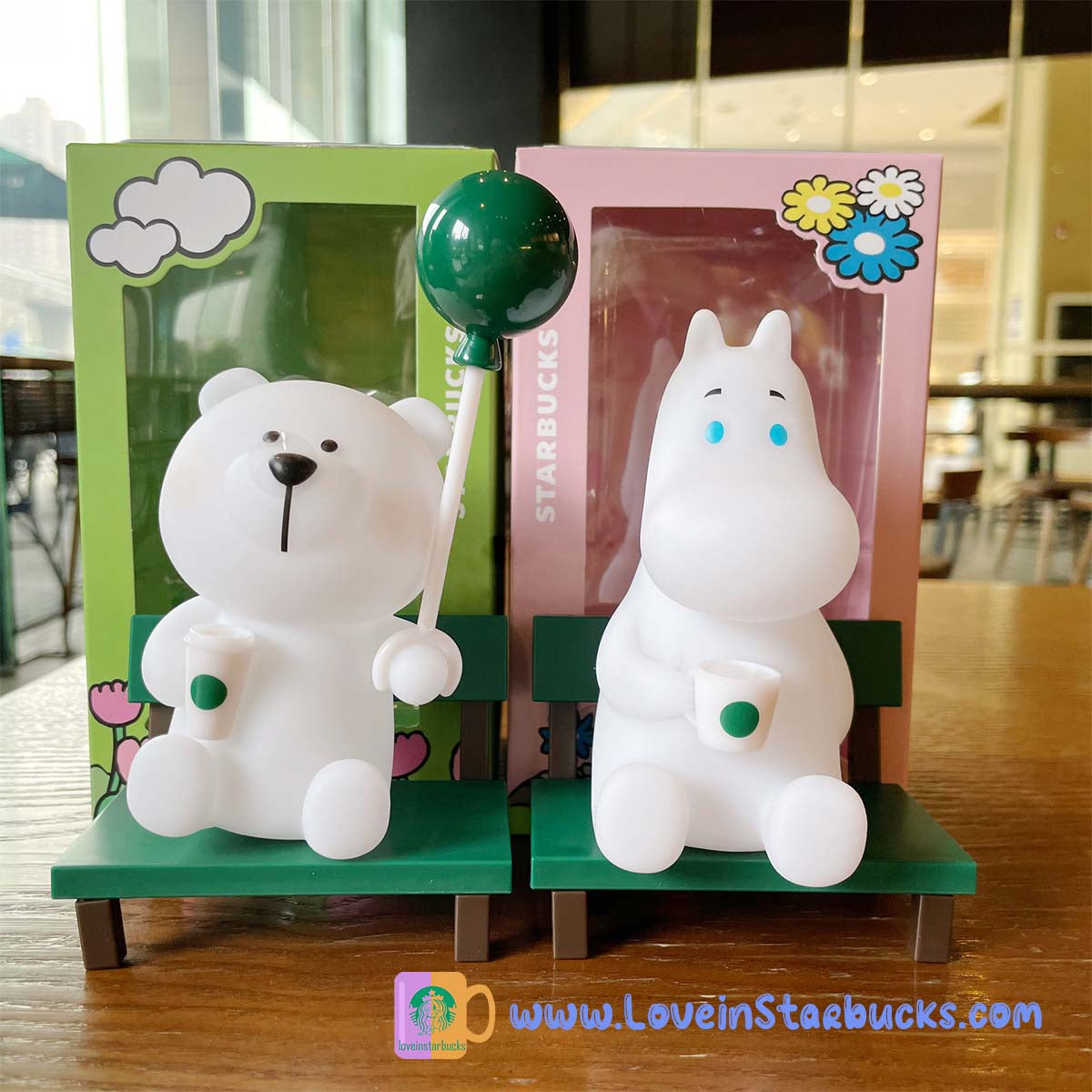 Starbucks China 2023 Bearista and Moomin mini Night Light ornaments