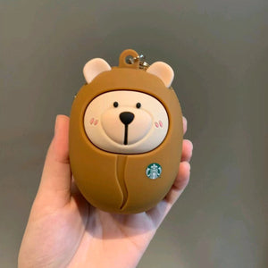 Starbucks Tumblers China 2023 Natural series Strawberry bear/ coffee bean bear coin purse bag Decompression toy