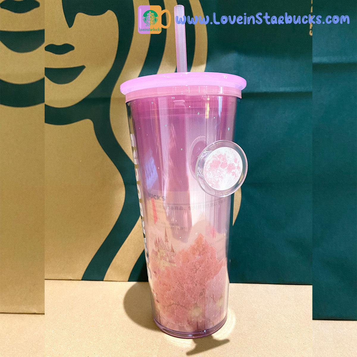 Starbucks Asia 2023 Sakura series - Cherry blossoms cold cup 16oz finger buckle tumbler