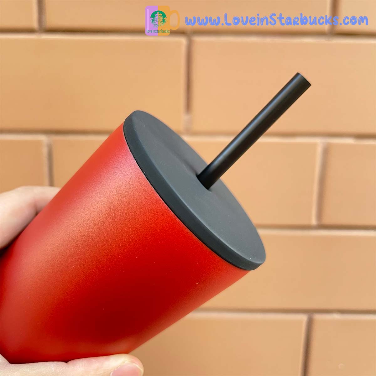 promotion Starbucks tumblers China 2022 Christmas Select red and black stainless steel Straw cup