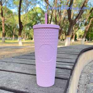 Starbucks Indonesia Soft Pink & ICY Blue 24oz studded straw cups