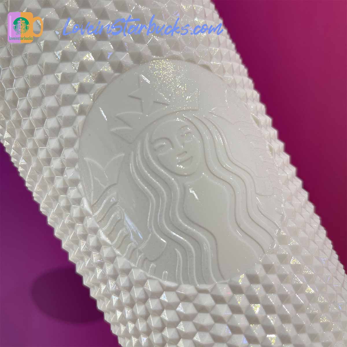 Starbucks tumblers Taiwan Shinning white crown studded cold straw cup 24oz