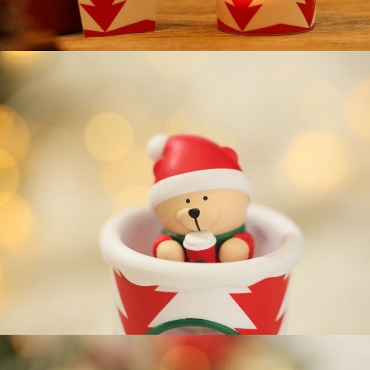 promotion 2022 Starbucks Bear Wapiti Snowman Christmas Red Cup Night Light ornaments - loveinstarbucks