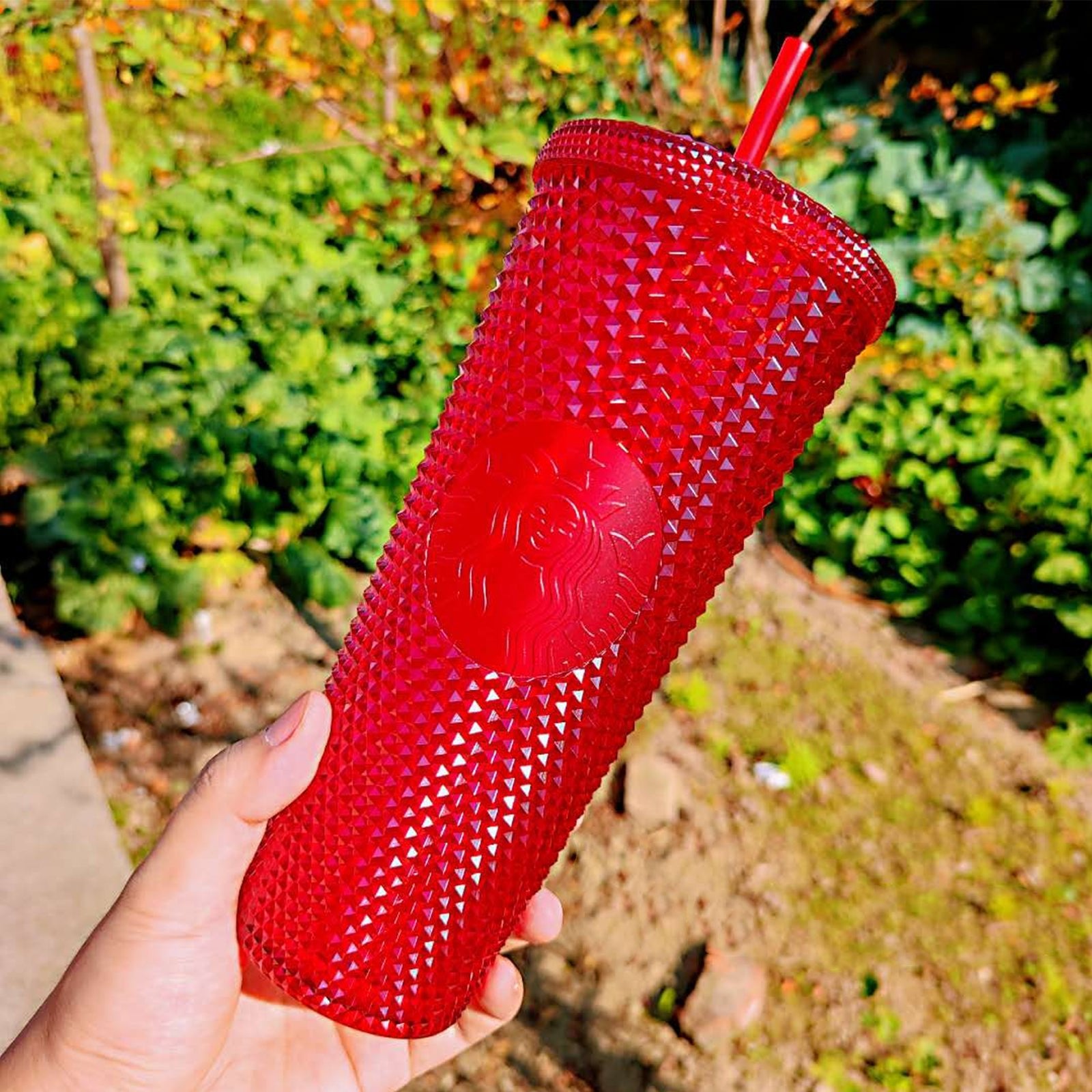 Starbucks Mexico Red Chili buying Studded Tumbler