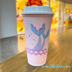 promotion Starbucks pink reusable plastic grade cup 16oz