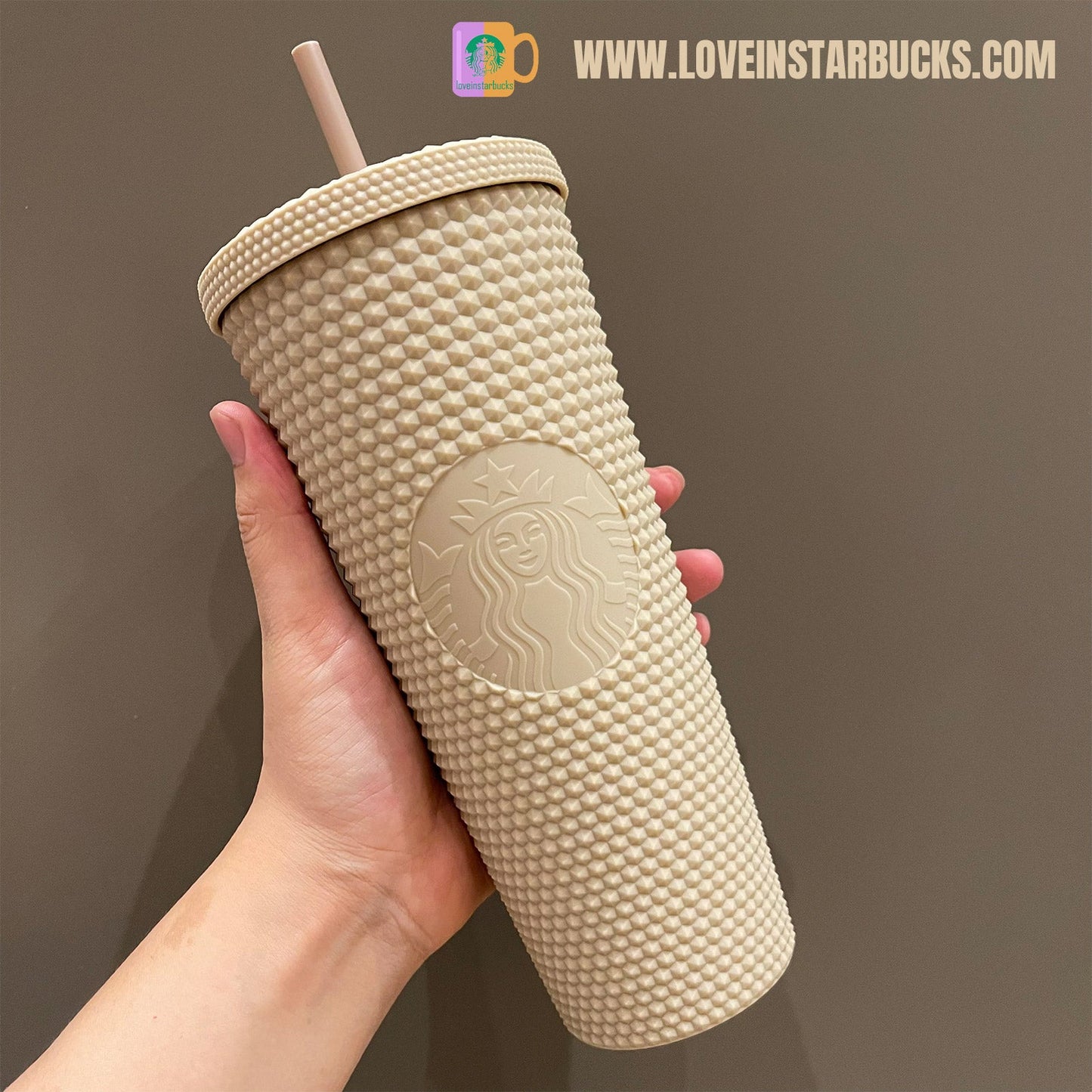 promotion Starbucks warm autumn afterglow milk tea studded straw cup 24oz - loveinstarbucks