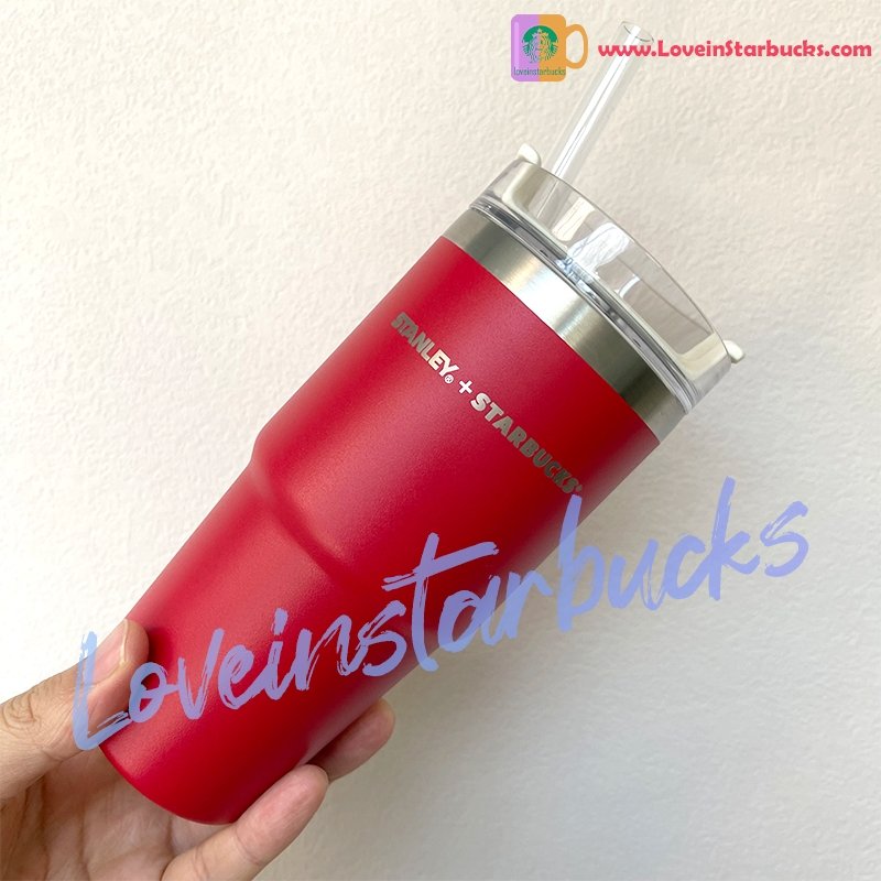 Starbucks 16oz Stanley red Stainless Steel Straw Cup , 2020 released - loveinstarbucks