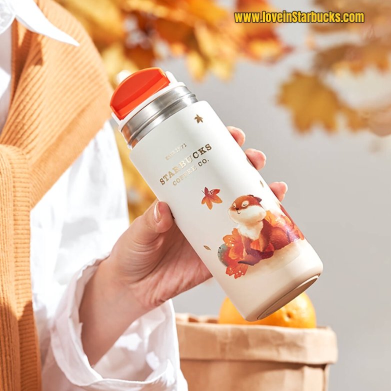 Starbucks 2022 autumn forest chestnut thermos cup 335ml - loveinstarbucks