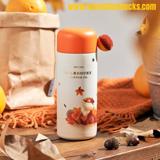 Starbucks 2022 autumn forest chestnut thermos cup 335ml - loveinstarbucks