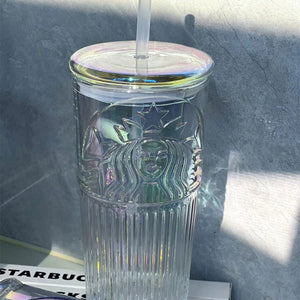 Starbucks 2022 Colorful glass straw cup 18.6oz - loveinstarbucks