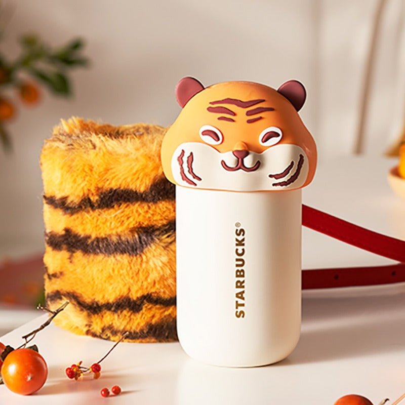 Starbucks 2022 New Year's Cute Tiger 400ml golden mug